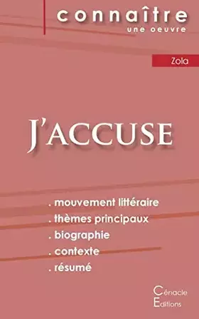 Couverture du produit · Fiche de lecture J'accuse de Zola (Analyse littéraire de référence et résumé complet)