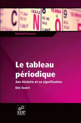 Couverture du produit · TABLEAU PERIODIQUE: Son histoire et sa signification