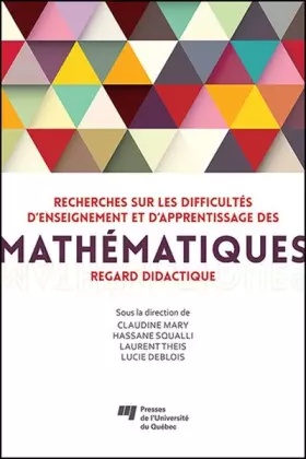 Couverture du produit · RECHERCHES SUR LES DIFFICULTES D'ENSEIGNEMENTET D'APPRENTISS
