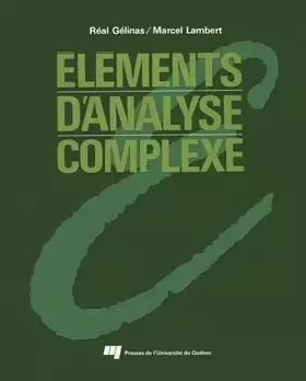 Couverture du produit · Eléments d'analyse complexe