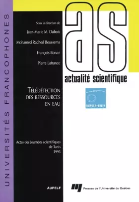 Couverture du produit · TELEDETECTION DES RESSOURCES EN EAU