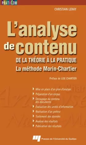 Couverture du produit · ANALYSE DE CONTENU