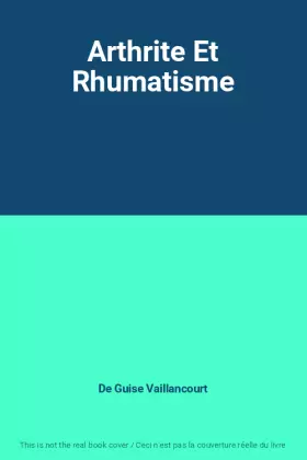 Couverture du produit · Arthrite Et Rhumatisme