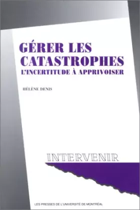 Couverture du produit · Gerer les catastrophes