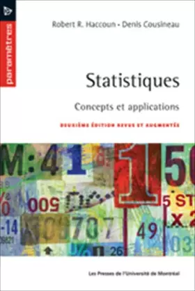 Couverture du produit · Statistiques, 2e édition: Concepts et applications