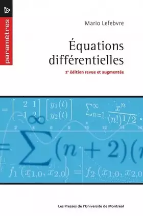 Couverture du produit · Équations différentielles, 2e éd.: 2e édition revue et augmentée