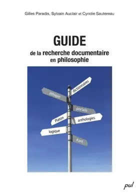 Couverture du produit · Guide de la recherche documentaire en philosophie