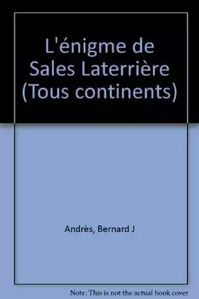 Couverture du produit · L enigme de sales laterriere