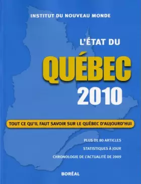 Couverture du produit · L'Etat du Québec 2010