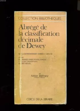 Couverture du produit · Abrégé de la classification décimale de Dewey
