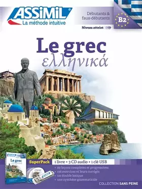 Couverture du produit · Superpack Usb Grec (livre+3CD audio+1clé USB)