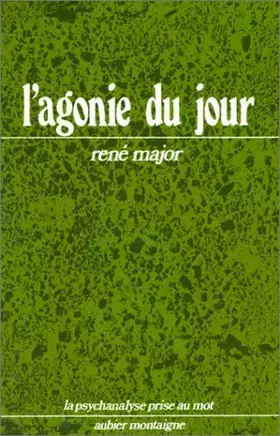 Couverture du produit · L'agonie du jour