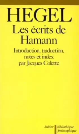 Couverture du produit · Les Écrits de Hamann