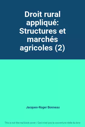Couverture du produit · Droit rural appliqué: Structures et marchés agricoles (2)