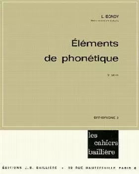 Couverture du produit · Éléments de phonétique