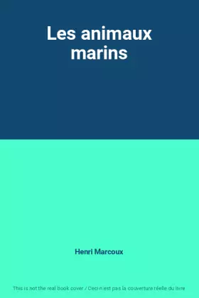 Couverture du produit · Les animaux marins