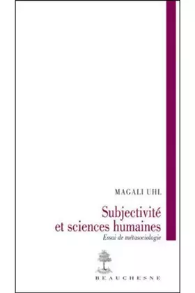Couverture du produit · Subjectivité et sciences humaines