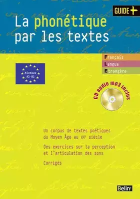 Couverture du produit · La phonétique par les textes + cd