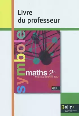Couverture du produit · Maths 2e: Livre du professeur