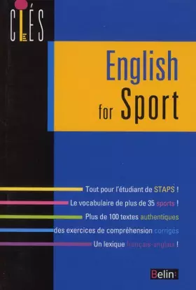 Couverture du produit · L'anglais du sport - NED