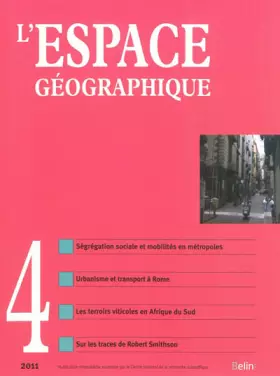 Couverture du produit · espace geo n.4 2011