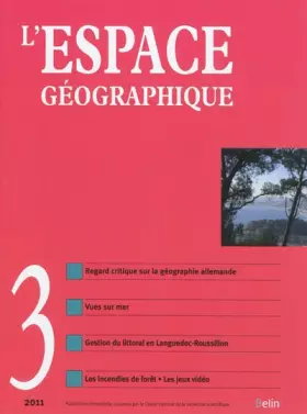 Couverture du produit · espace geo n.3 2011