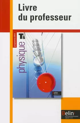 Couverture du produit · Physique - Term S (spécifique): Livre du professeur