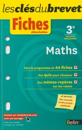 Couverture du produit · Maths 3e : Fiches détachables