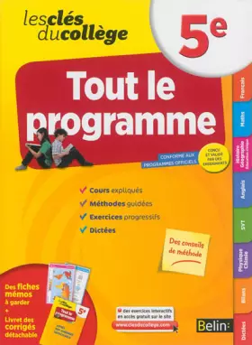 Couverture du produit · Cls du collge - Tout le programme 5e