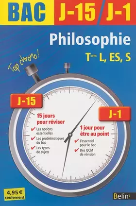 Couverture du produit · Philosophie Tle L, ES, S