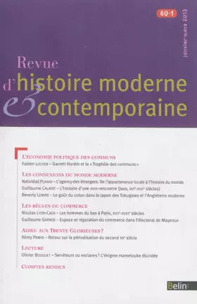 Couverture du produit · RHMC 60-1: janvier-mars 2013