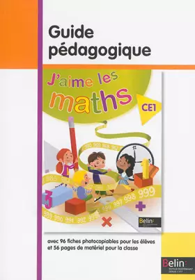 Couverture du produit · J'aime les maths CE1: Guide pédagogique