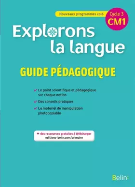 Couverture du produit · EXPLORONS LA LANGUE CM1 - guide pédagogique