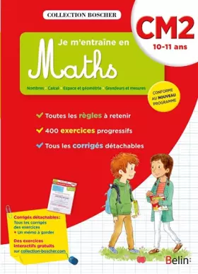 Couverture du produit · Je m'entraîne en maths CM2 - Cahier: Édition 2016