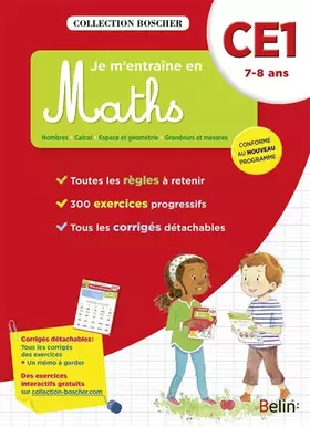 Couverture du produit · Je m'entraîne en maths CE1 - Cahier: Édition 2016