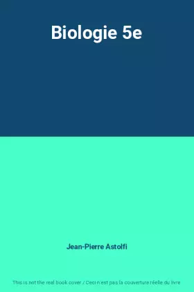 Couverture du produit · Biologie 5e