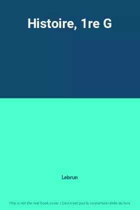 Couverture du produit · Histoire, 1re G