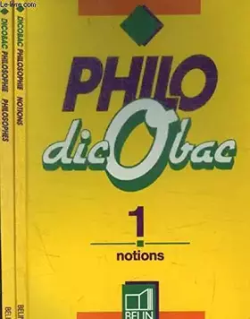 Couverture du produit · Dicobac philosophie 1 : notions