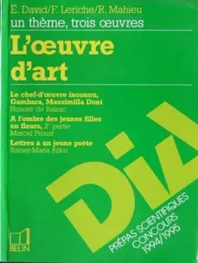 Couverture du produit · L'oeuvre d'art: Un thème, trois oeuvres