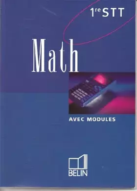Couverture du produit · Math, première STT. Version du professeur