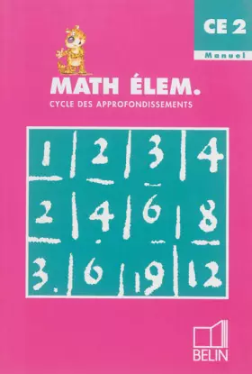 Couverture du produit · MATH ELEM CE2. Manuel
