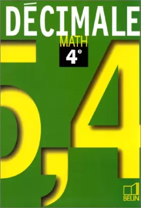 Couverture du produit · Math 4e 98 - livre de l'élève