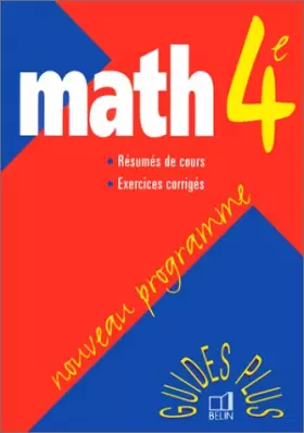 Couverture du produit · Math, 4e