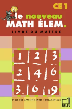 Couverture du produit · Math élem. : CE1 (livre du professeur)
