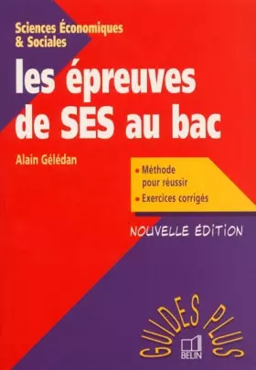 Couverture du produit · Epreuves de S.E.S au bac