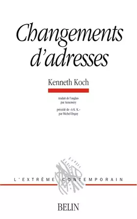 Couverture du produit · Changements d'adresses