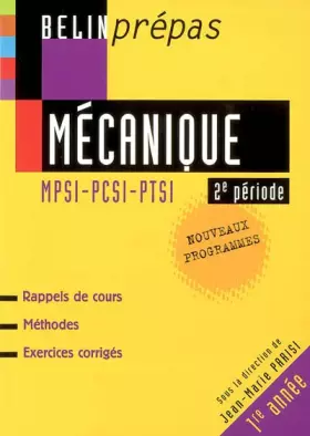 Couverture du produit · Mécanique 2e période MPSI-PCSI-PTSI