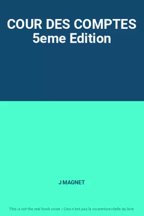 Couverture du produit · COUR DES COMPTES 5eme Edition