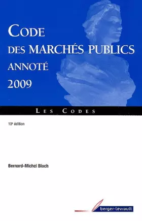Couverture du produit · Codes des marchés publics annoté 2009