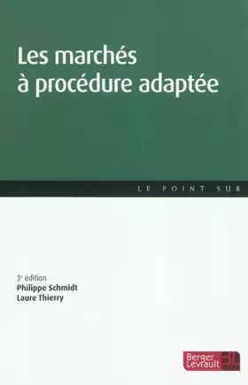Couverture du produit · Les marchés à procédure adaptée